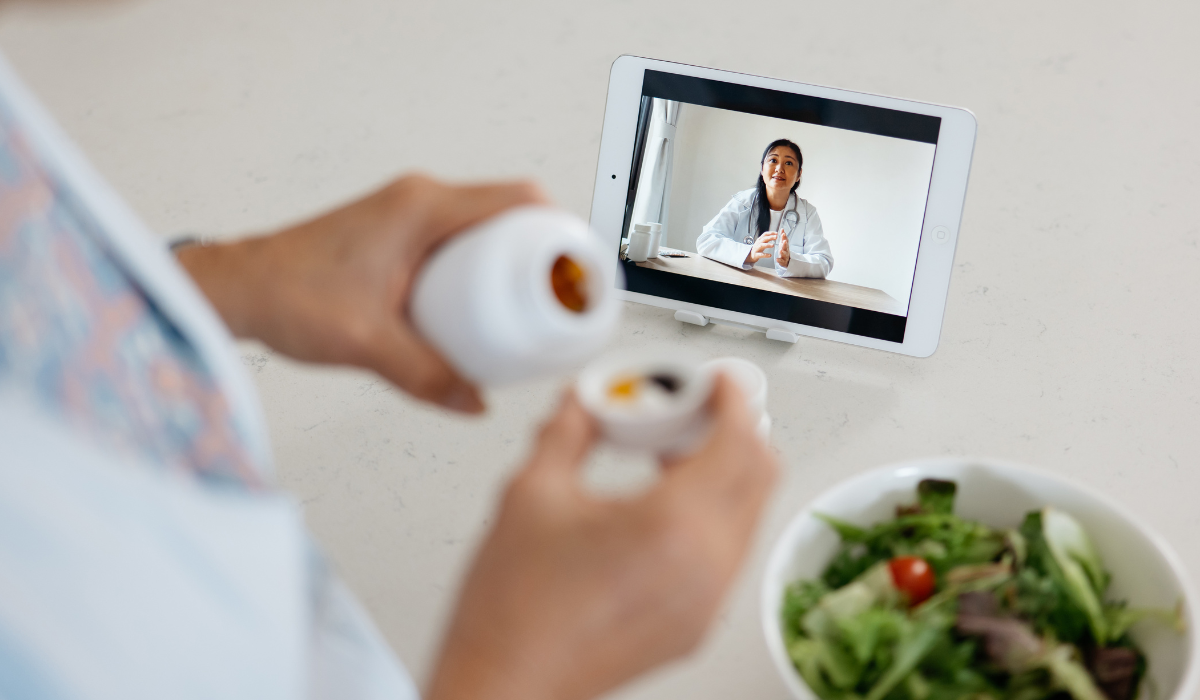 West Virginia woman meets with registered dietician on in a telehealth call to talk about chronic kidney disease prevention and management