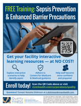 Viven Health QR Code Flyer for EBP and Sepsis Prevention Training