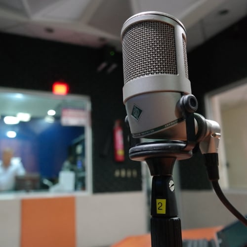 microphone radio interview