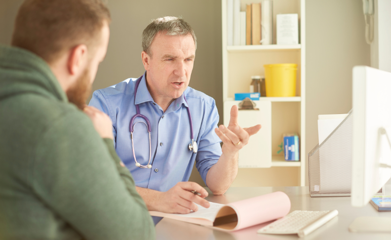 doctor talking to a patient